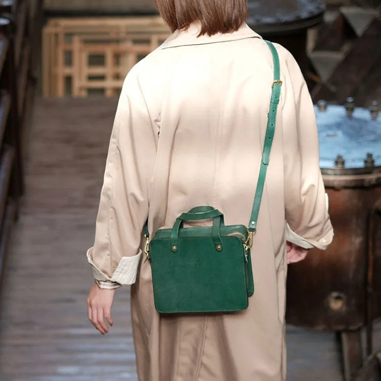Quilted Women's Genuine Leather Handbag Small Side Bags for Women