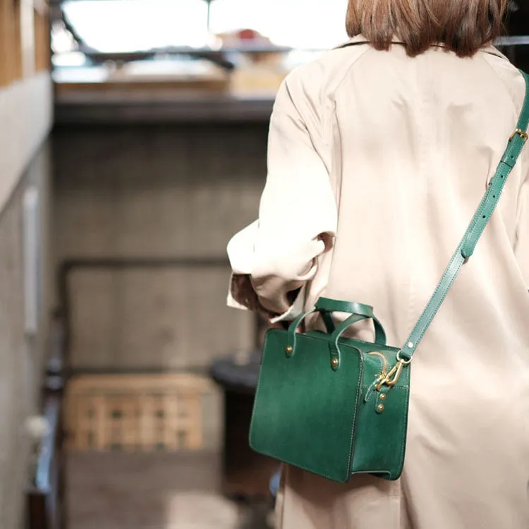 Quilted Women's Genuine Leather Handbag Small Side Bags for Women