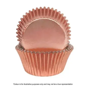 Rose Gold Cupcake Cases - 25 Pkt