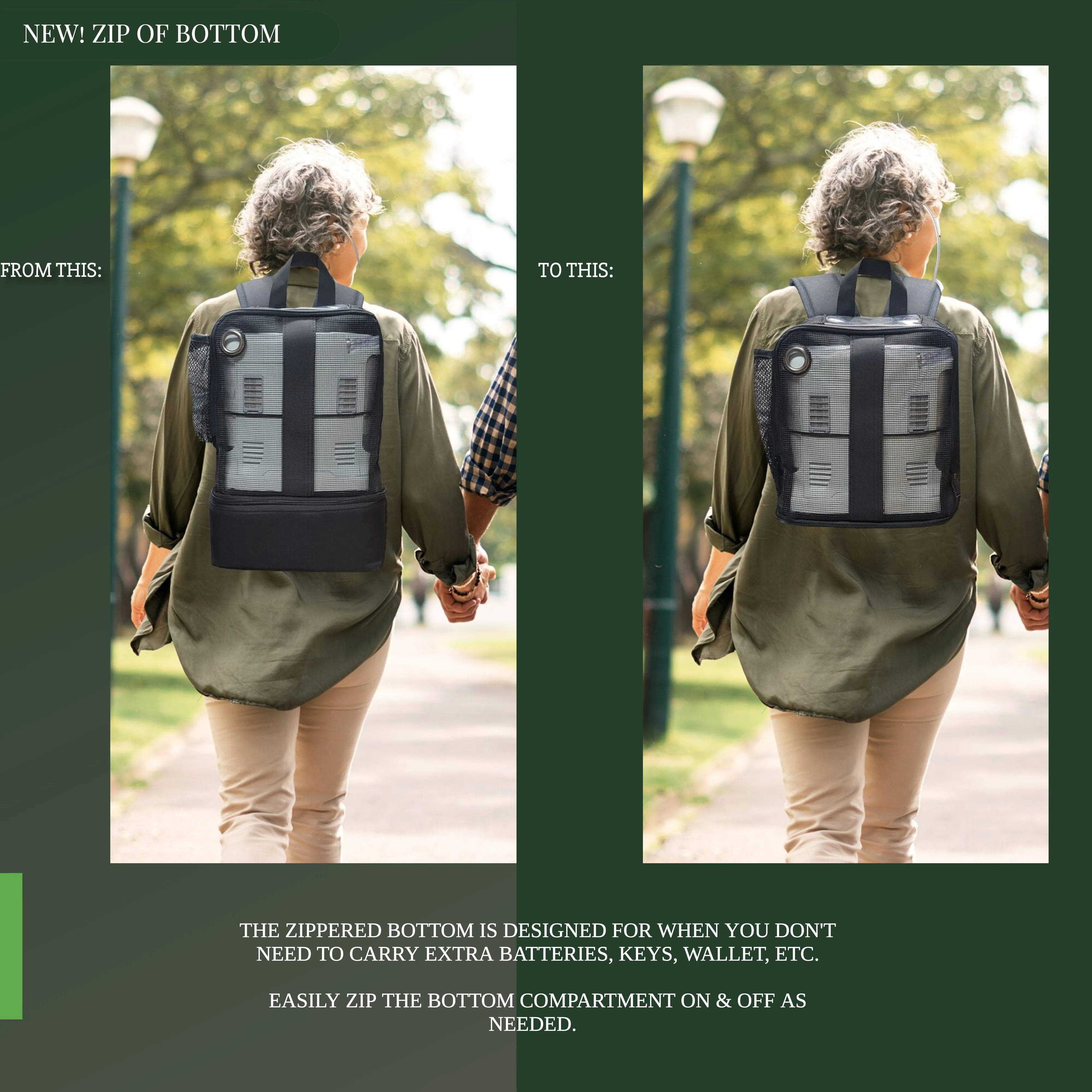 SALE!!! Universal Mesh Backpack - Inogen One G3/OxyGo, Inogen One G5/OxyGo Next, & Rhythm P2