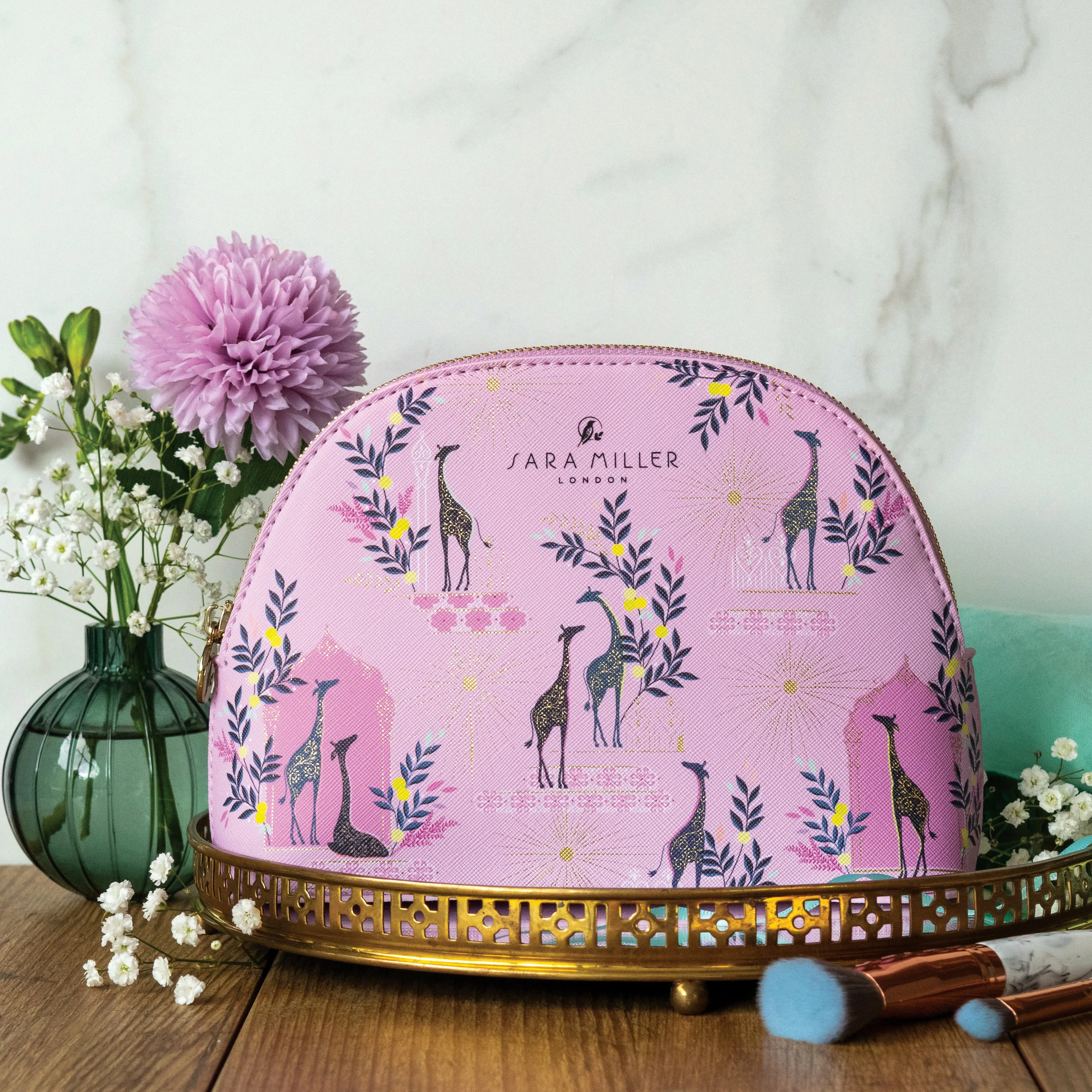 Savannah Medium Cosmetic Bag - Pink