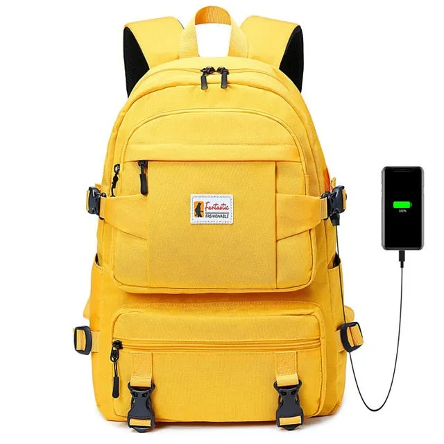 School Backpack | Student Backpack | Casual Backpack | School Rucksack | Shoulder Bag | Large Capacity Bag | College Bag | Travel Backpack