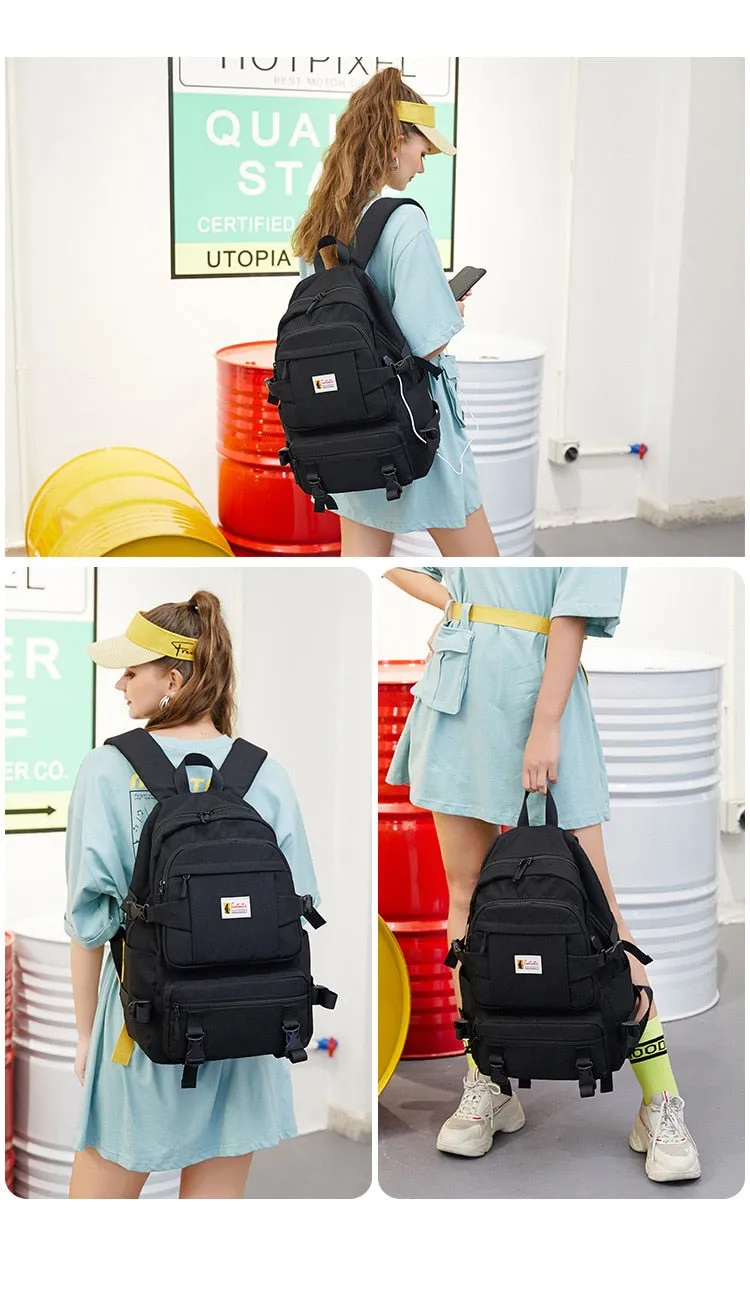School Backpack | Student Backpack | Casual Backpack | School Rucksack | Shoulder Bag | Large Capacity Bag | College Bag | Travel Backpack