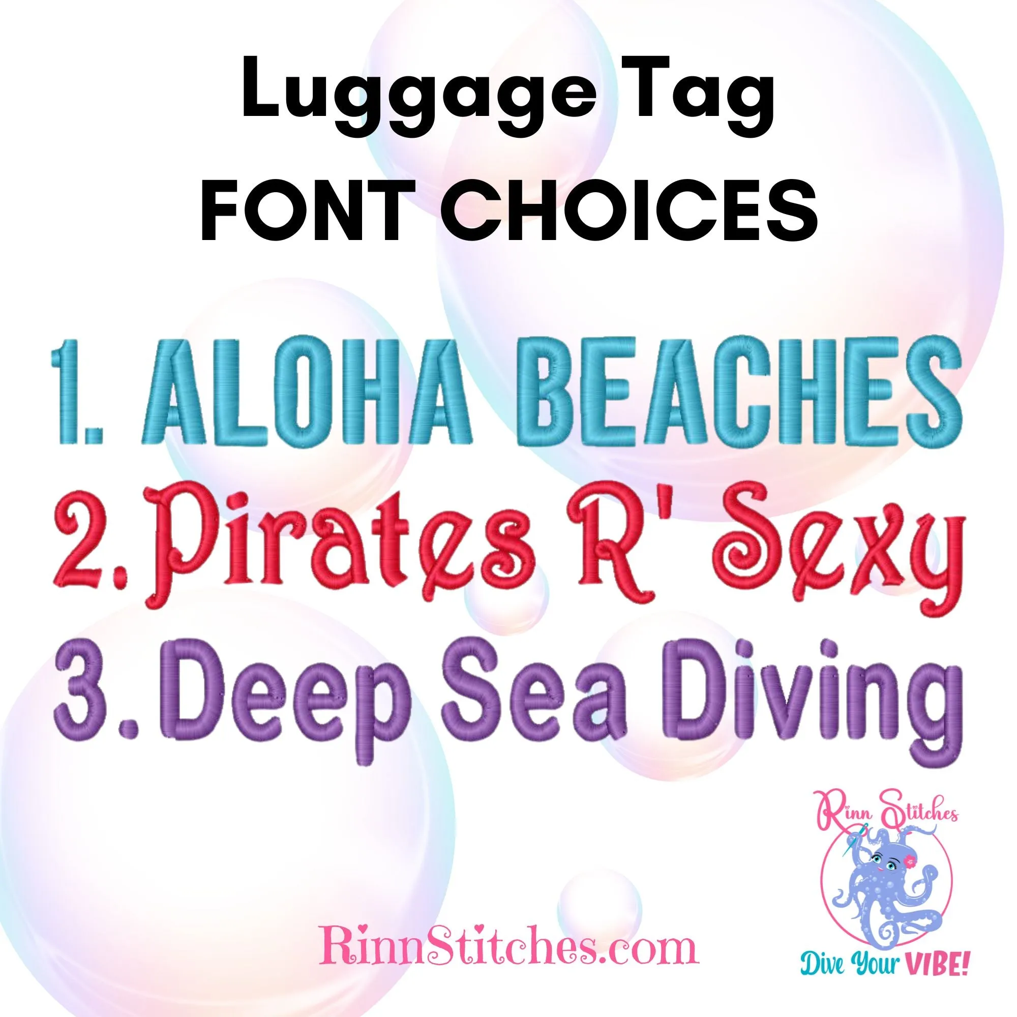 Sea Otter Luggage Tag, Personalized Embroidered Bag Tag for all your Travel needs