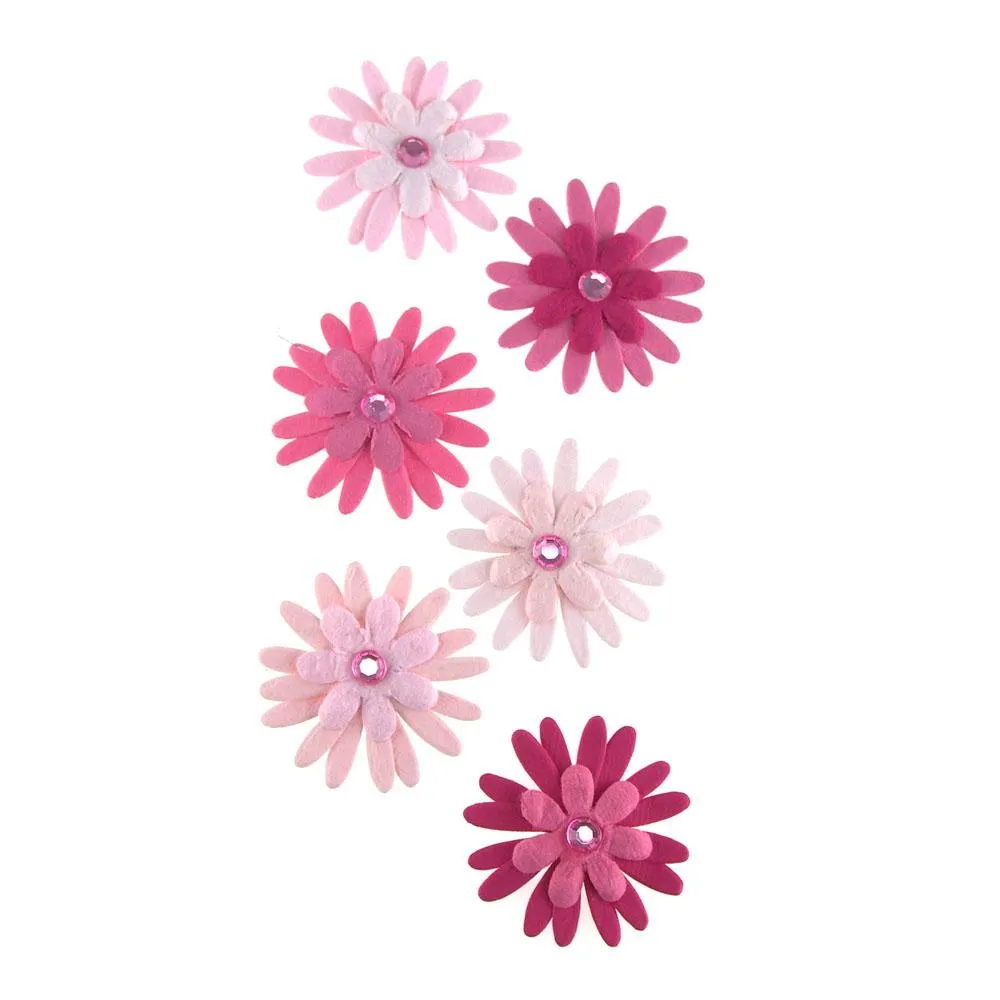 Self Adhesive Paper Flowers 3D, 1-1/2-Inch, 6-Count