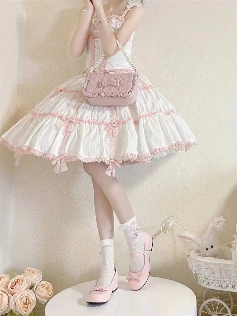 Seraphim Bow Girl Pastel Pink White Yellow Purple Messenger Bag Handbag
