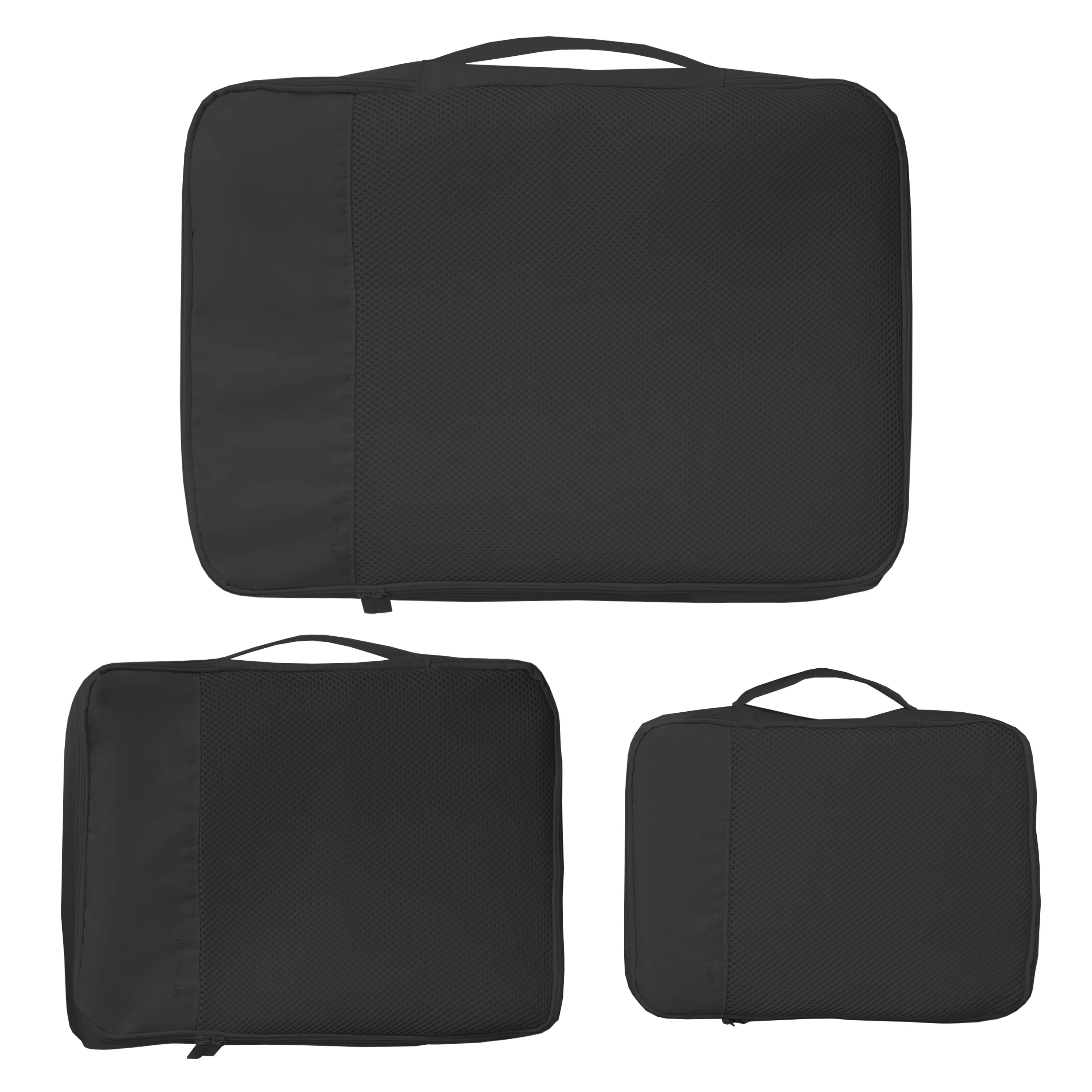SET OF 3 PACKING PODS- BLACK