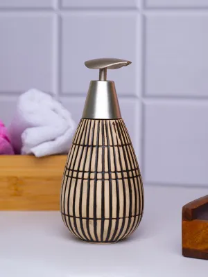 Silver Ceramic Pear Shape Soap Dispenser - 350mL