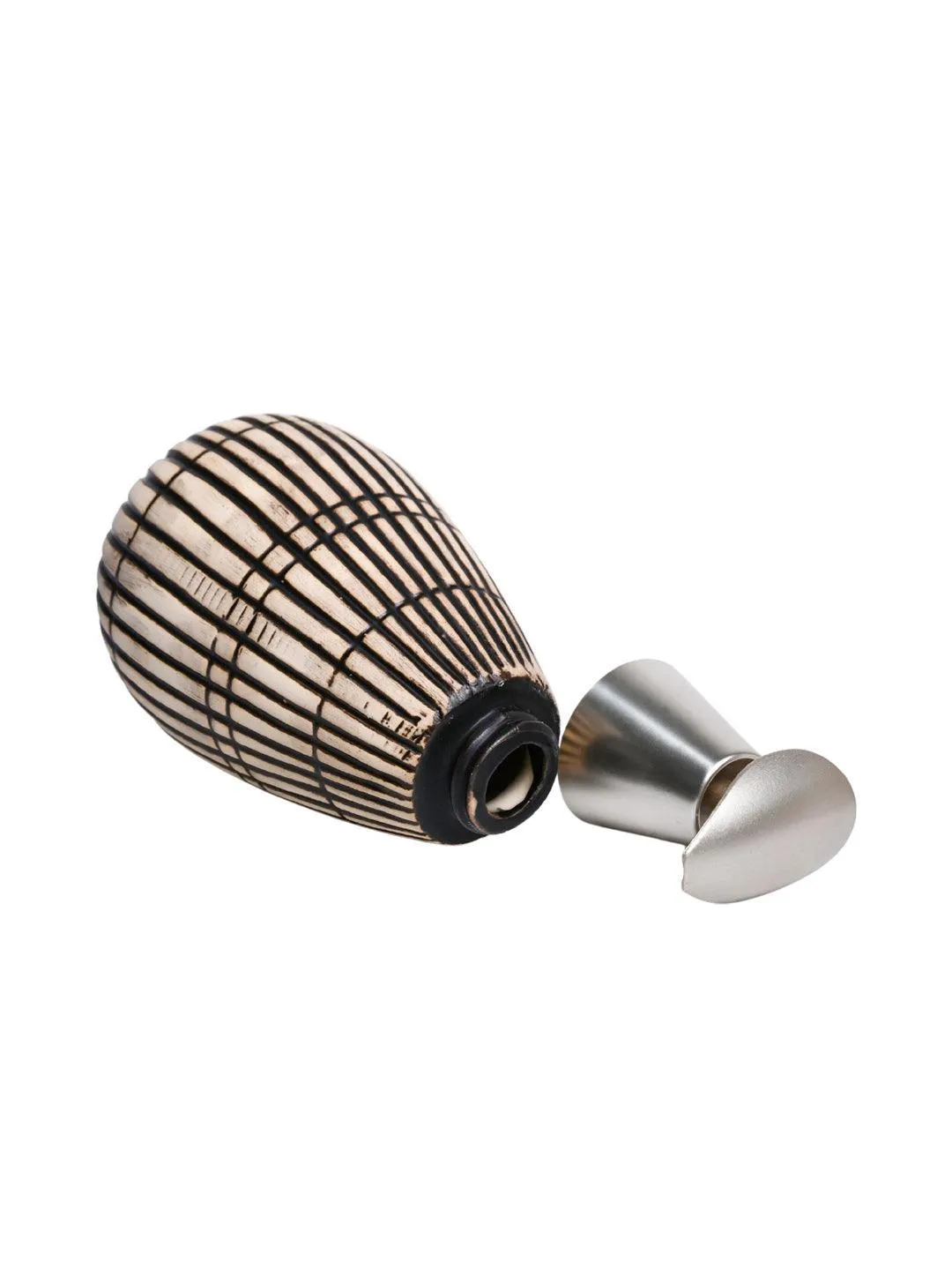 Silver Ceramic Pear Shape Soap Dispenser - 350mL