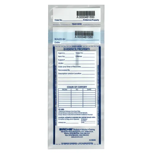 Sirchie Integrity Evidence Bag - 100 Pack