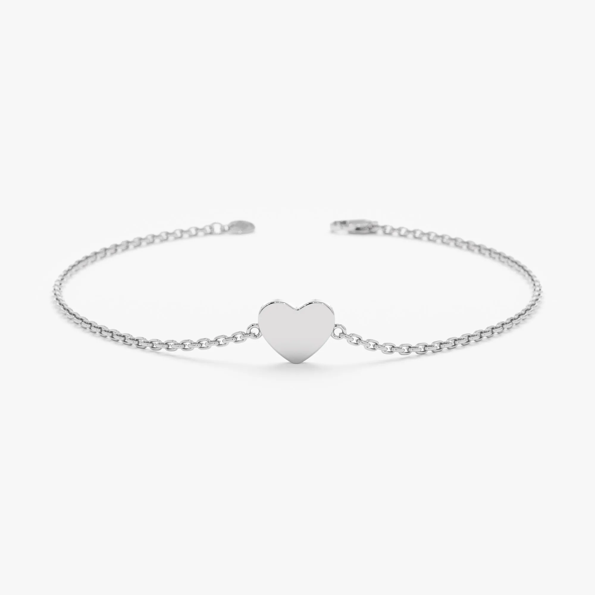 Solid Gold Heart Bracelet, Sienna