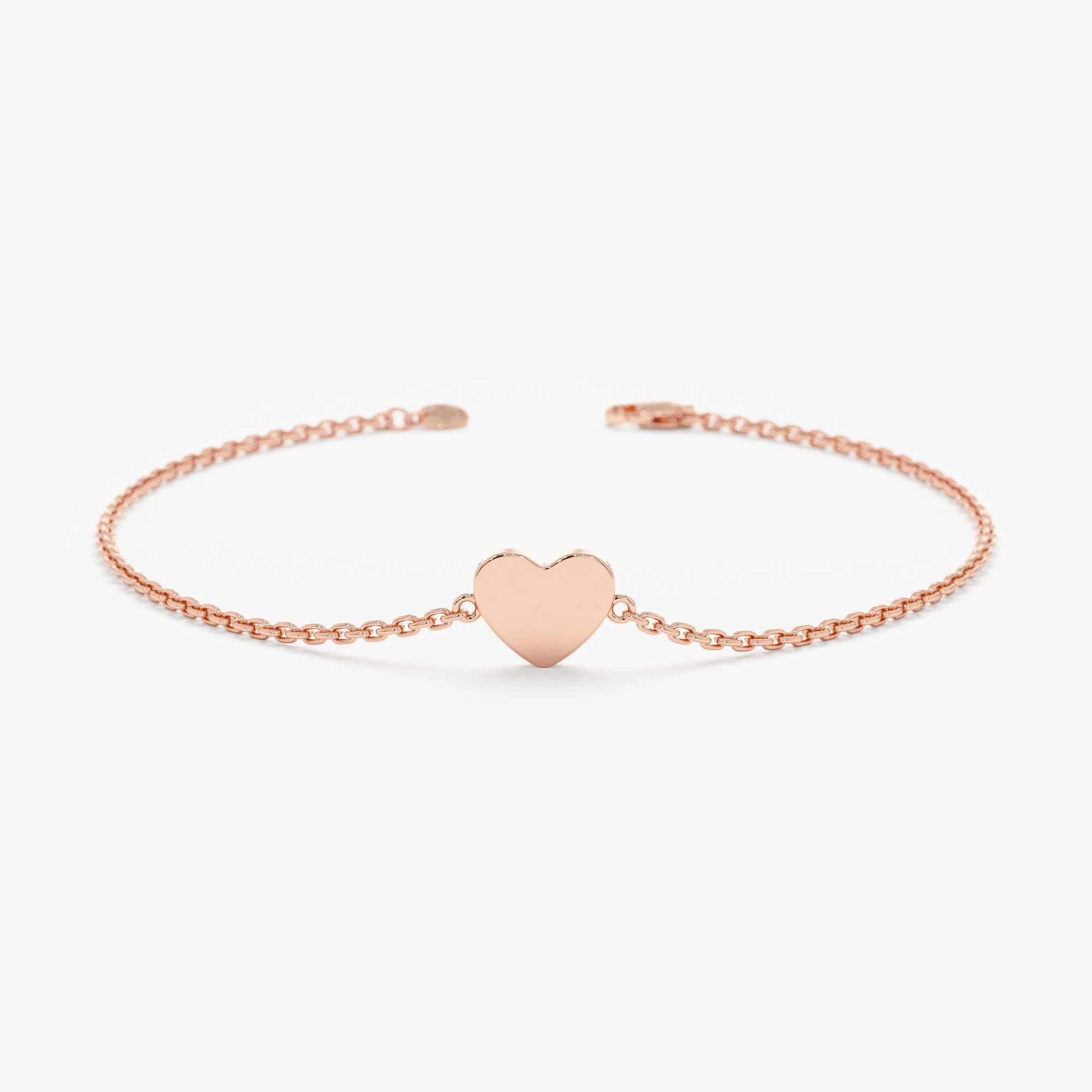 Solid Gold Heart Bracelet, Sienna