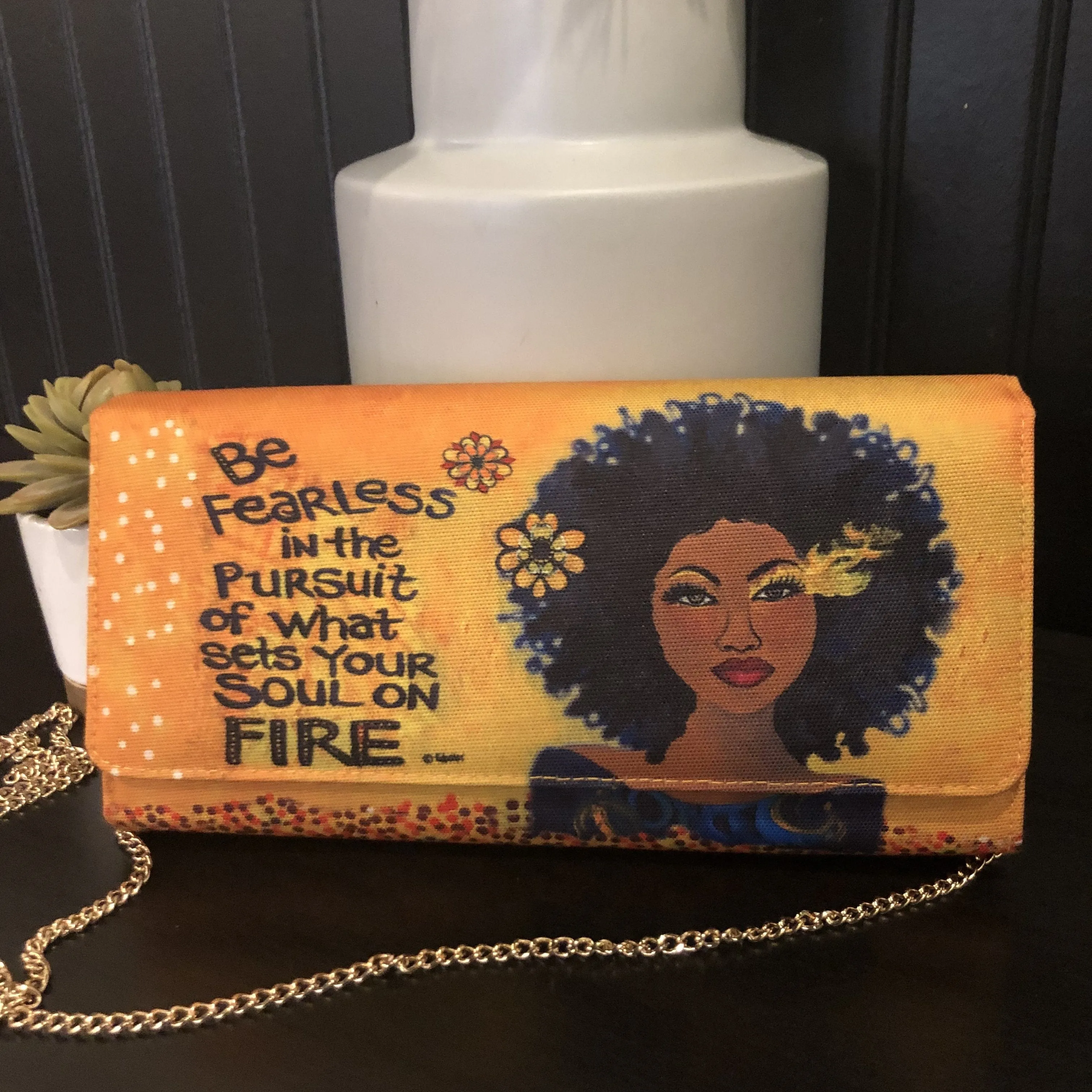 Soul on Fire Canvas Clutch