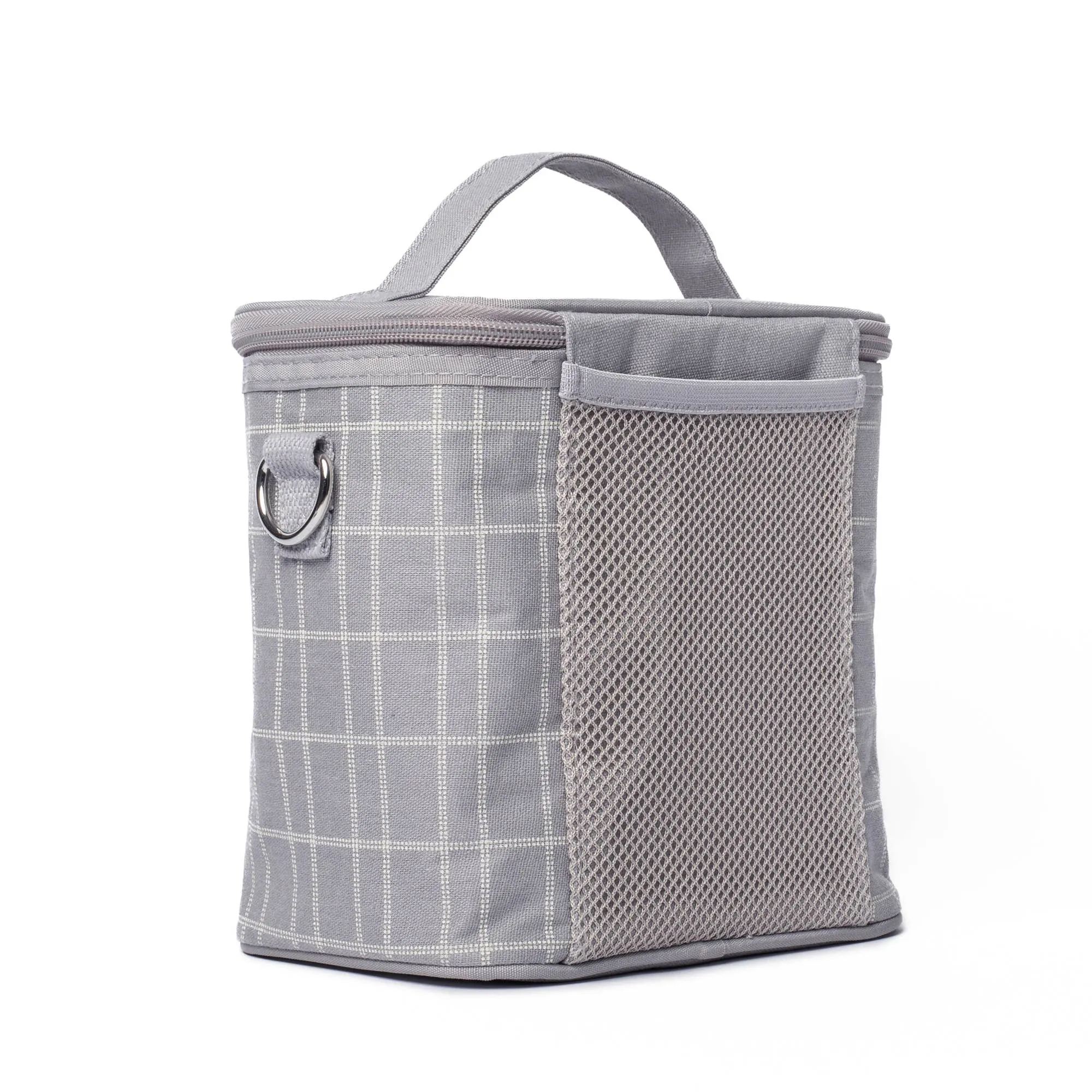 SoYoung - Light Grey Grid Petite Lunch Poche