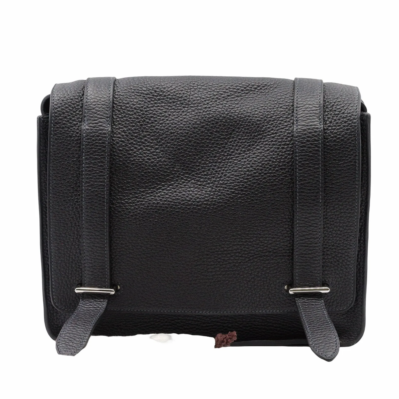 Steve Messenger Bag  black leather phw Q stamp