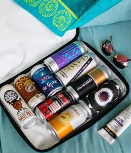 StowCo Small Portable Cooler Bag. Beach Supplies. Beer Bag Bottle Holder. Golf Beer Cooler. Insulated Small Cooler. Travel Cooler. Slim Iceless Cooler.