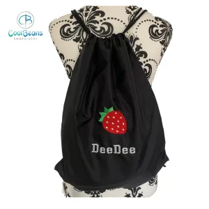 Strawberry Drawstring Gym Bags - Personalised
