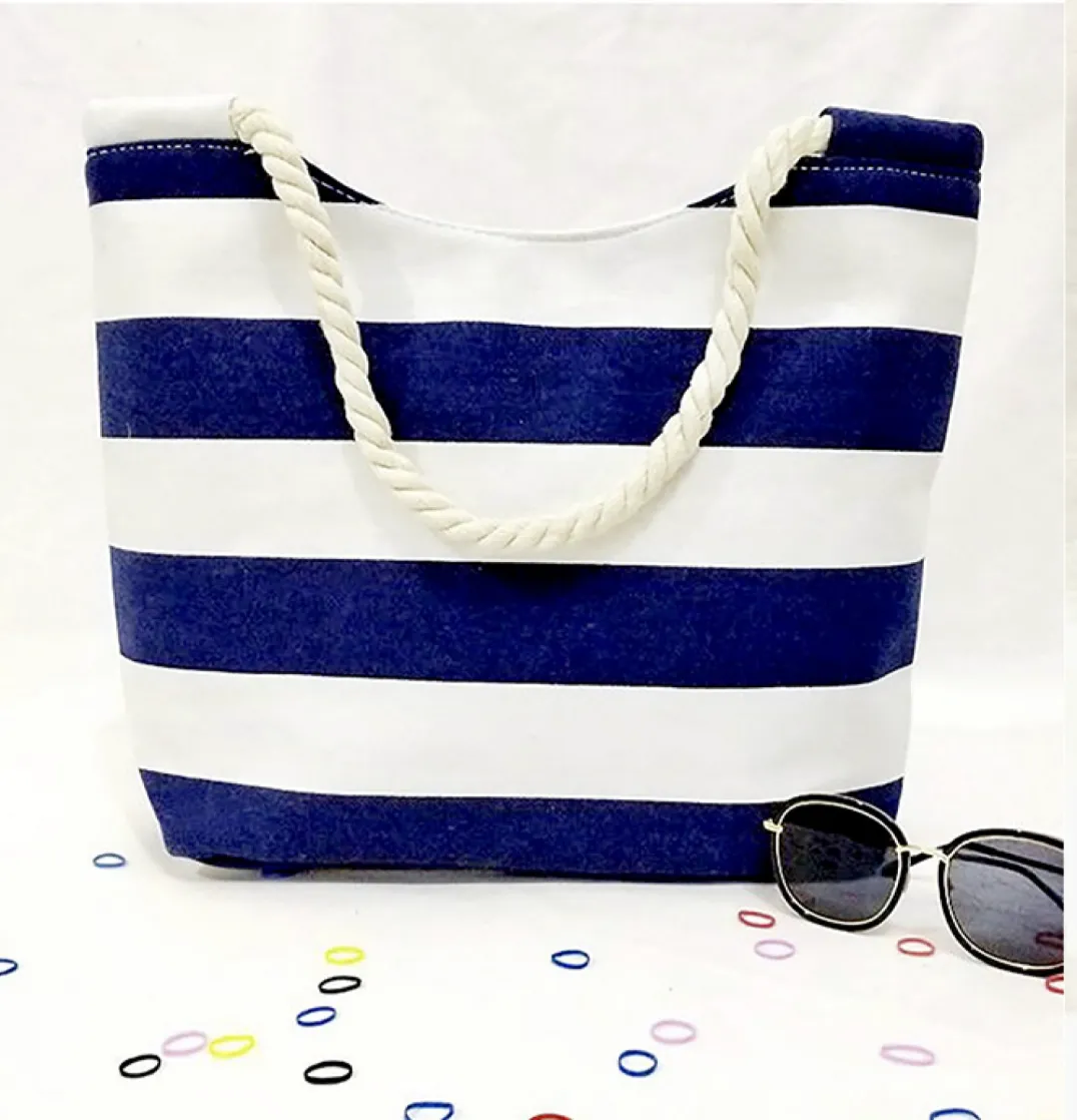 Striped Canvas Bag