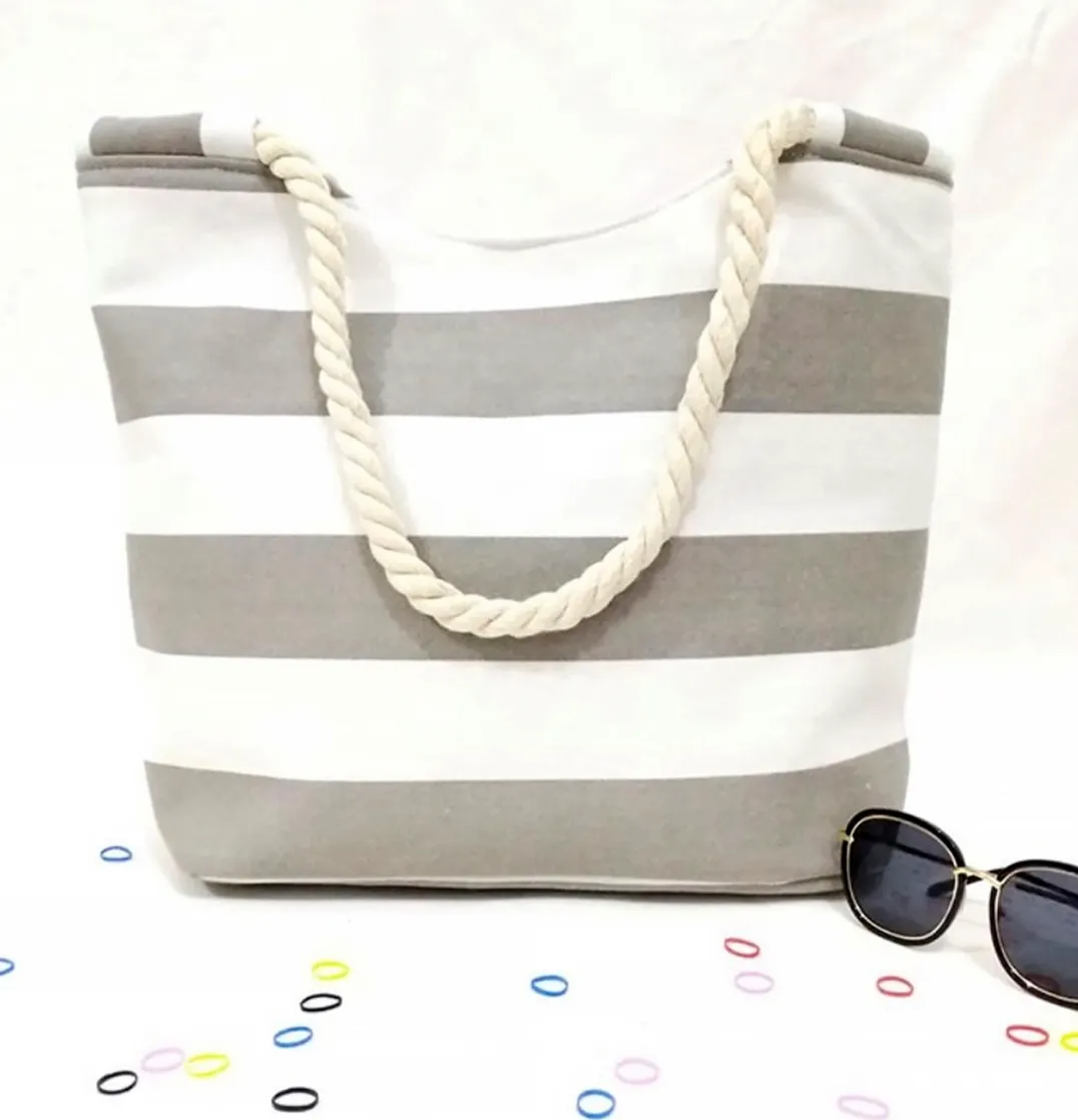 Striped Canvas Bag