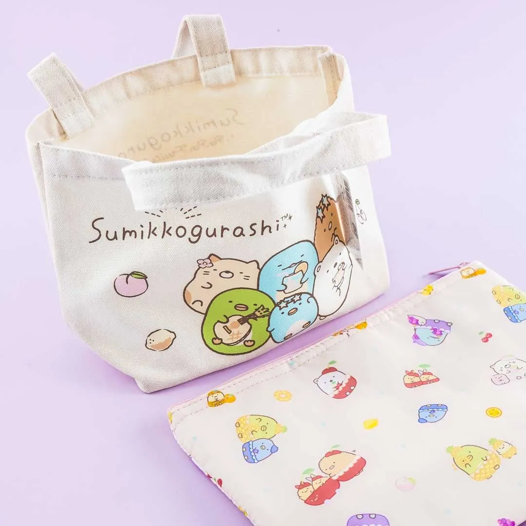 Sumikko Gurashi Friendship Canvas Tote Bag With Insulated Pouch