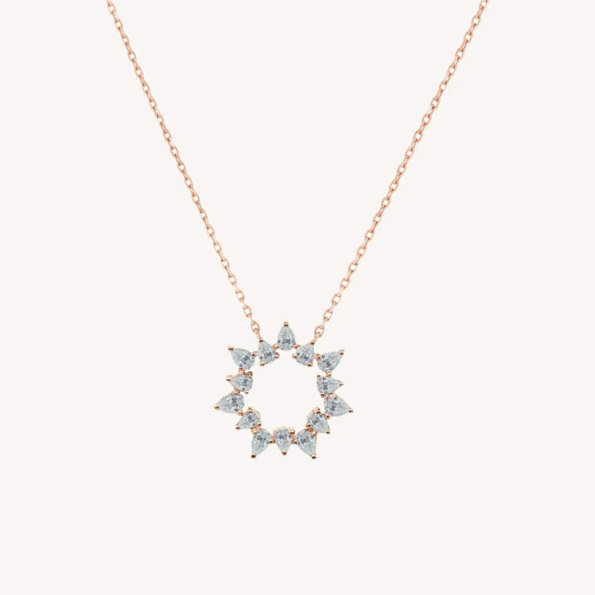 Sunshine Pear Diamond Pendant