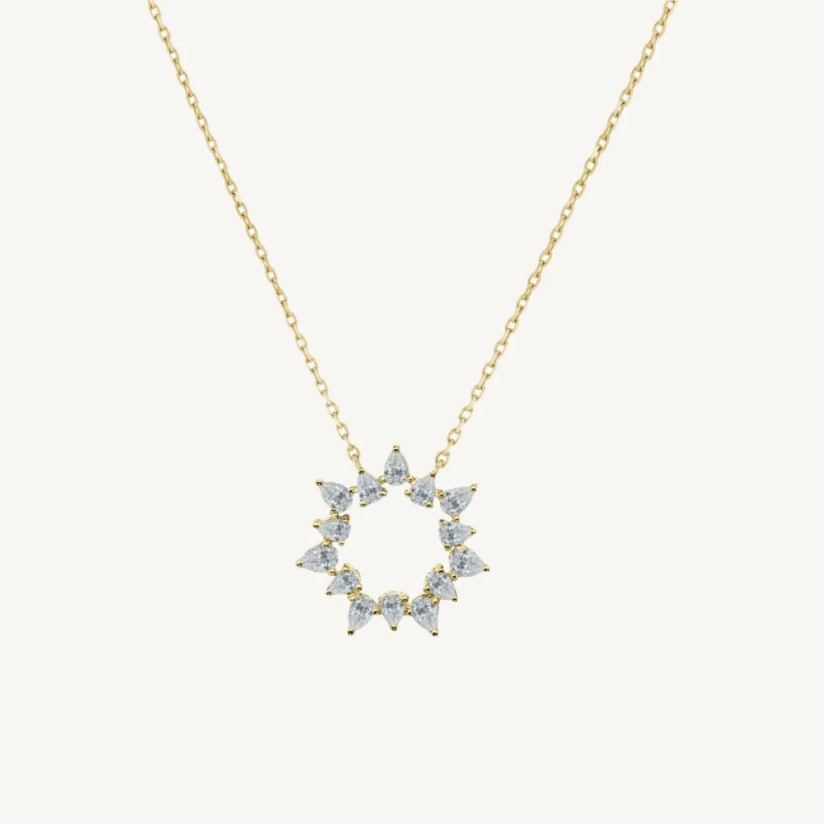 Sunshine Pear Diamond Pendant