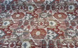 Swavelle Upholstery Tahoma Flame Vintage Inspired Chenille Fabric By The Yard
