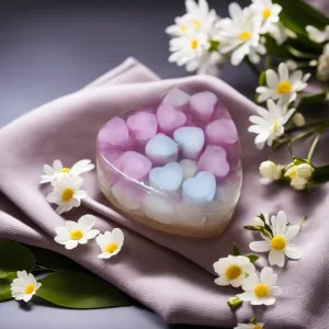 Sweet Hearts - Pink Handmade Glycerin Soap with Rose Essential Oil