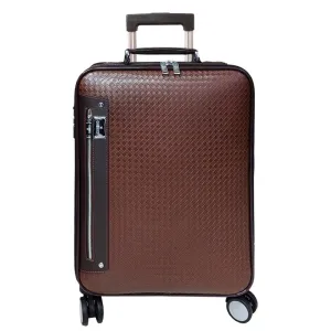 The Clownfish 20inch PVC Cabin Trolley Bag - Durable & Lightweight | TSA Lock | 40L | Brown