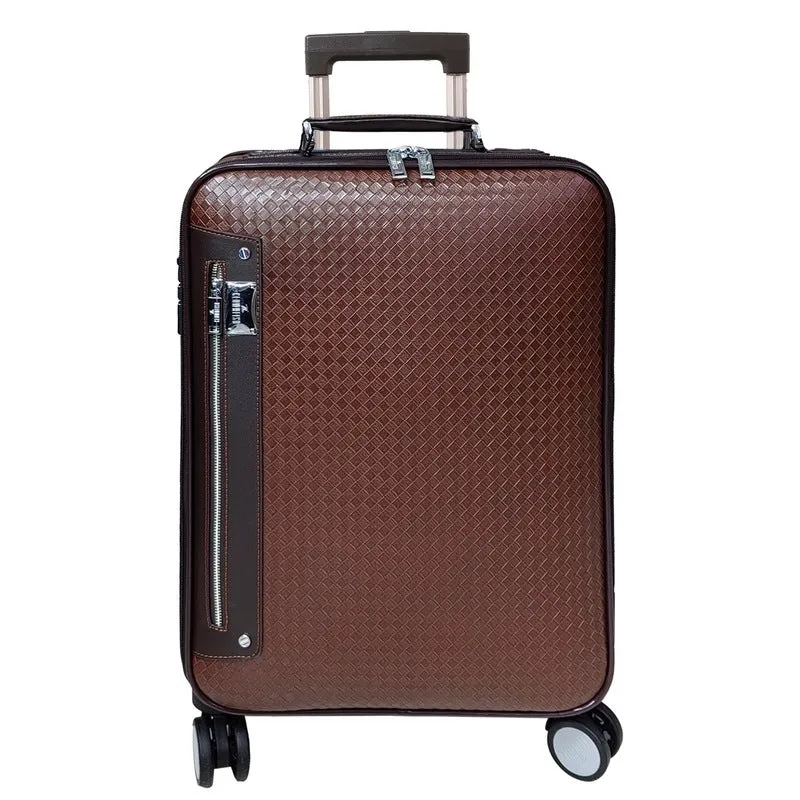 The Clownfish 20inch PVC Cabin Trolley Bag - Durable & Lightweight | TSA Lock | 40L | Brown