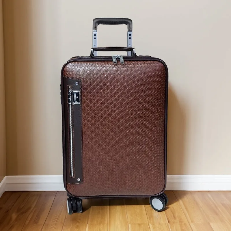 The Clownfish 20inch PVC Cabin Trolley Bag - Durable & Lightweight | TSA Lock | 40L | Brown
