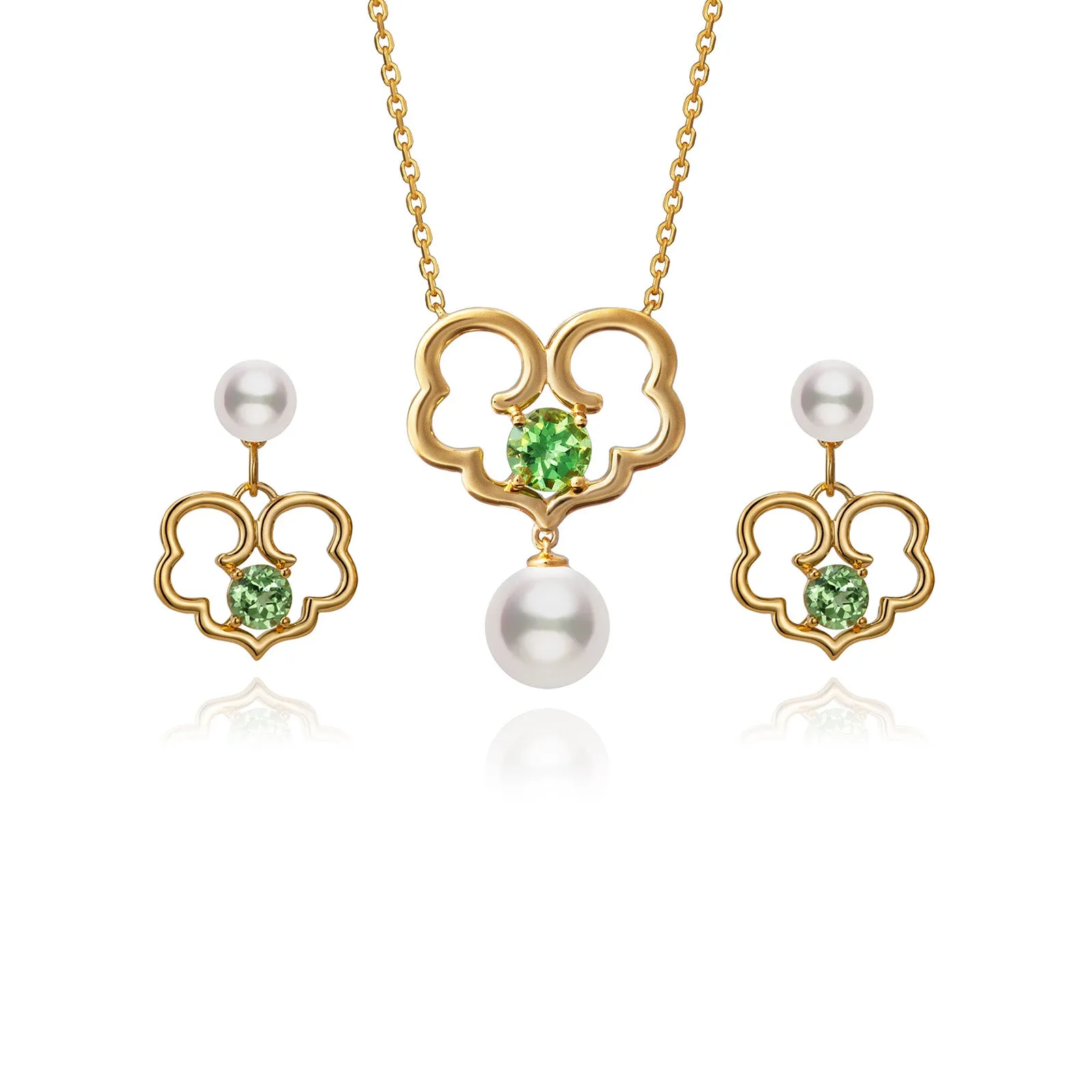 The Timeless Blessings Set 18kt Yellow Gold with Tsavorite