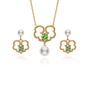 The Timeless Blessings Set 18kt Yellow Gold with Tsavorite