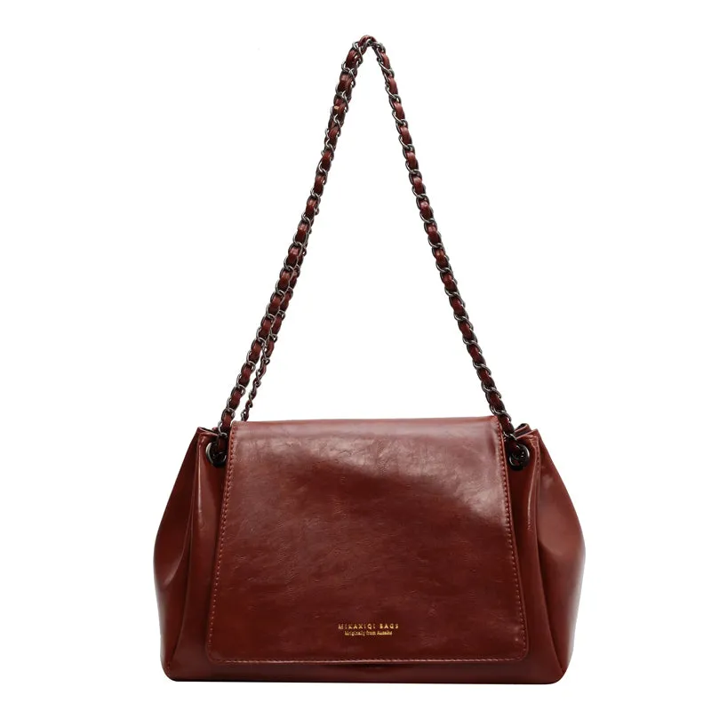 Tracy Leather Big Capacity Crossbody Messenger Bag