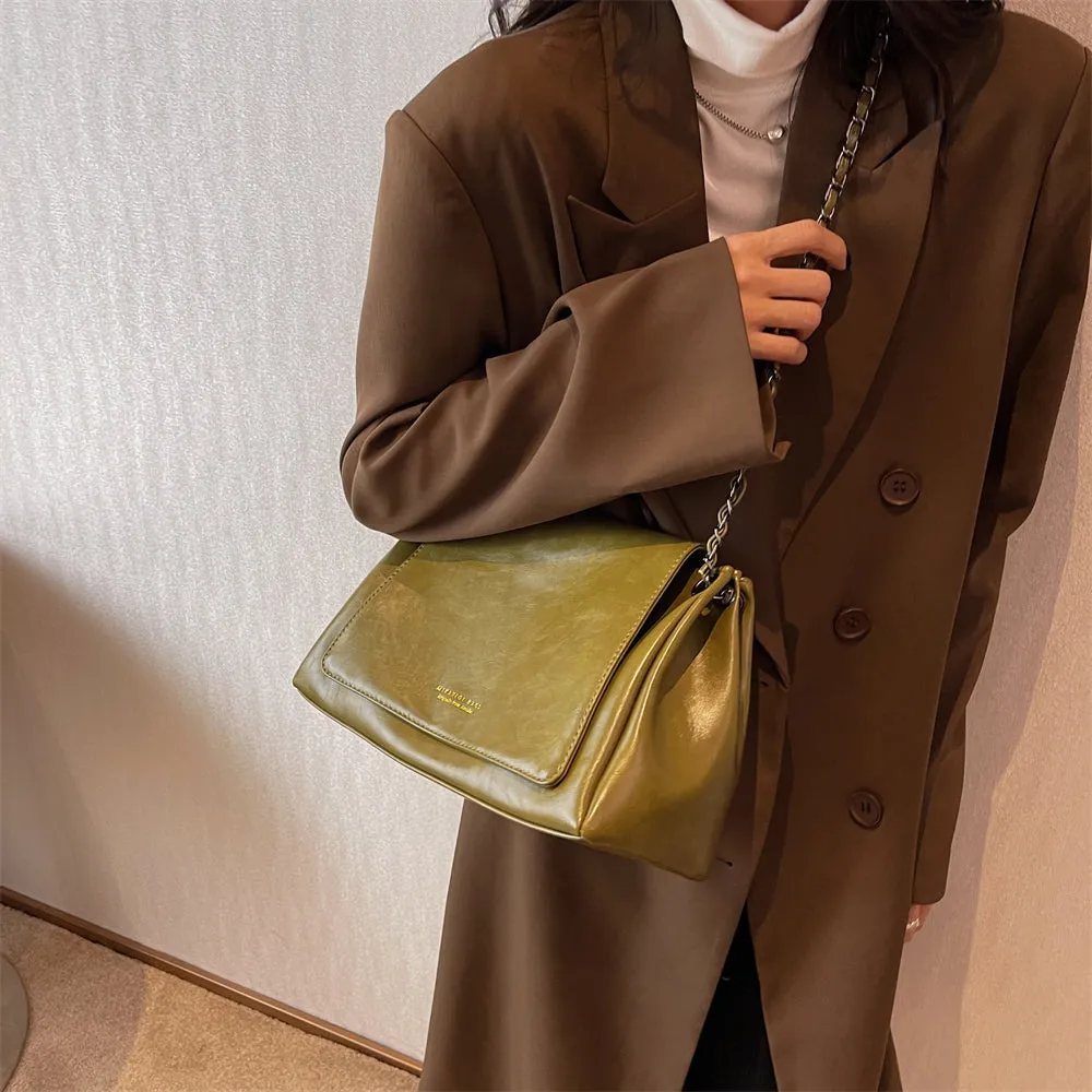 Tracy Leather Big Capacity Crossbody Messenger Bag