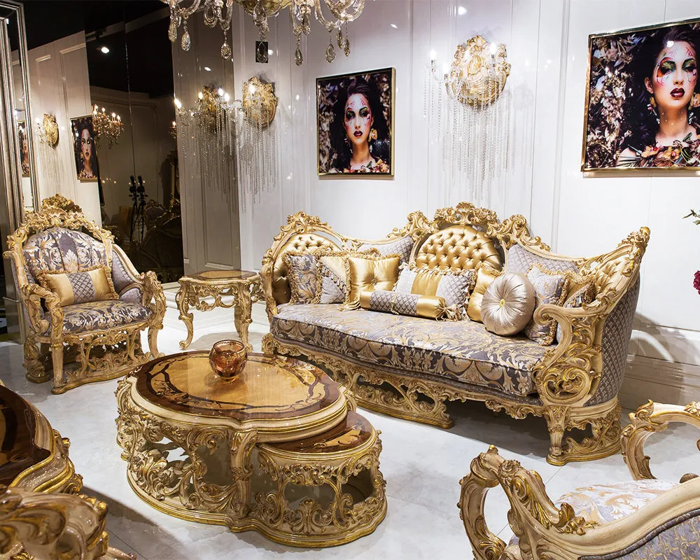 Ultra Luxurious And Royal Design Handcrafted Sofa Set