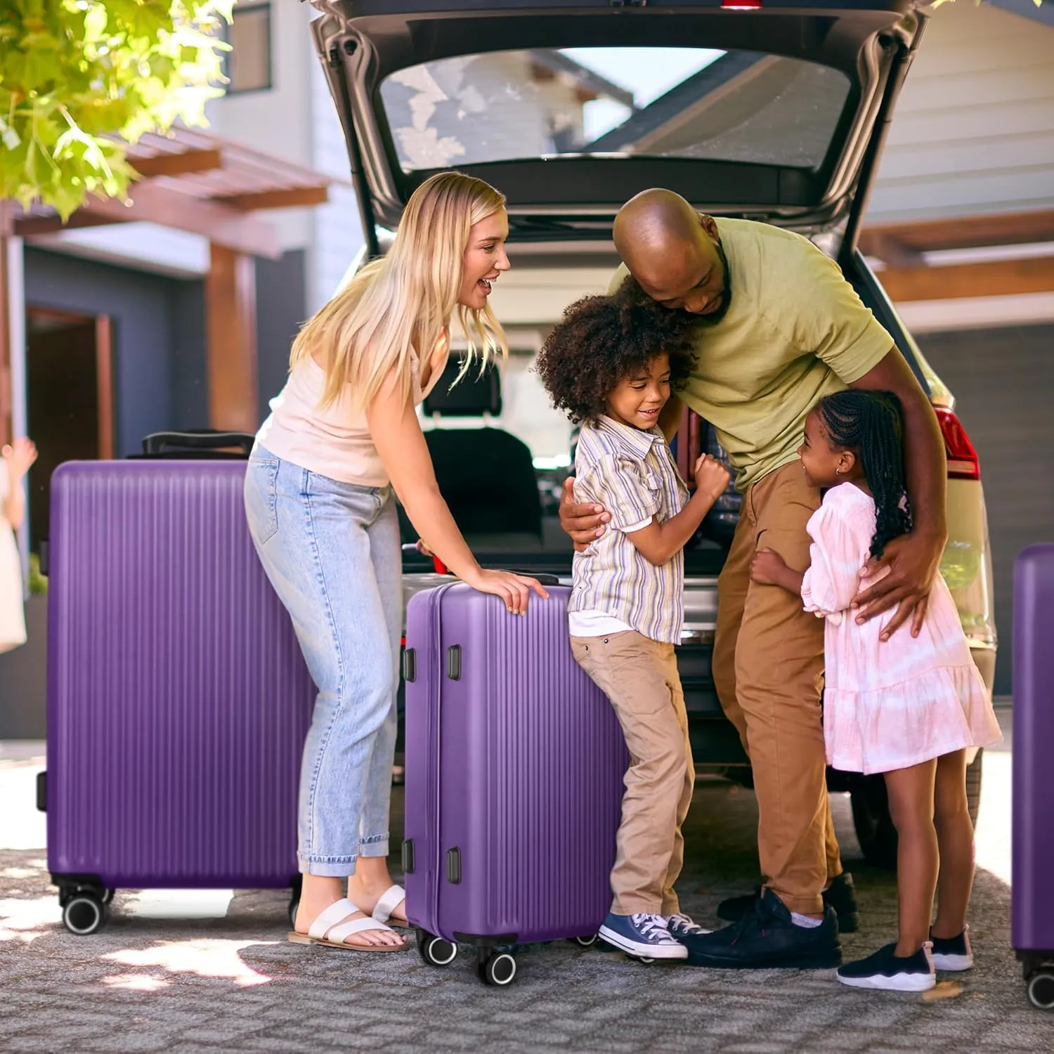 Vacay 3pc Suitcase Set in Lavender