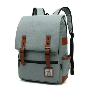 Vintage Canvas 16" Laptop Travel Backpack | Unisex Retro School Bag | BBP013