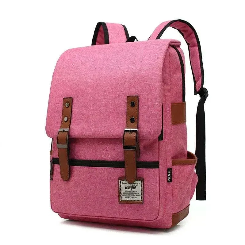 Vintage Canvas 16" Laptop Travel Backpack | Unisex Retro School Bag | BBP013