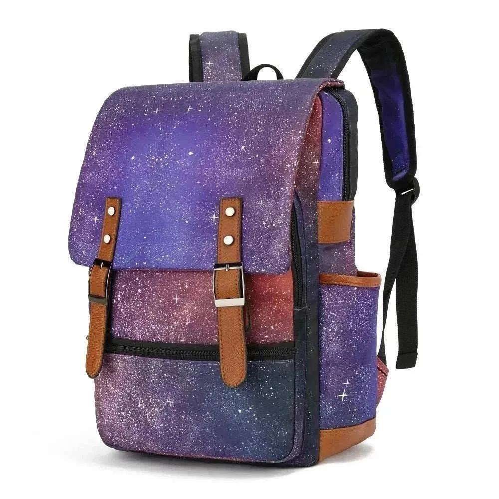 Vintage Canvas 16" Laptop Travel Backpack | Unisex Retro School Bag | BBP013