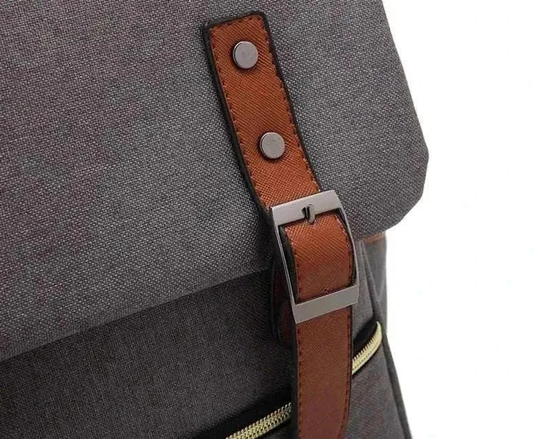 Vintage Canvas 16" Laptop Travel Backpack | Unisex Retro School Bag | BBP013