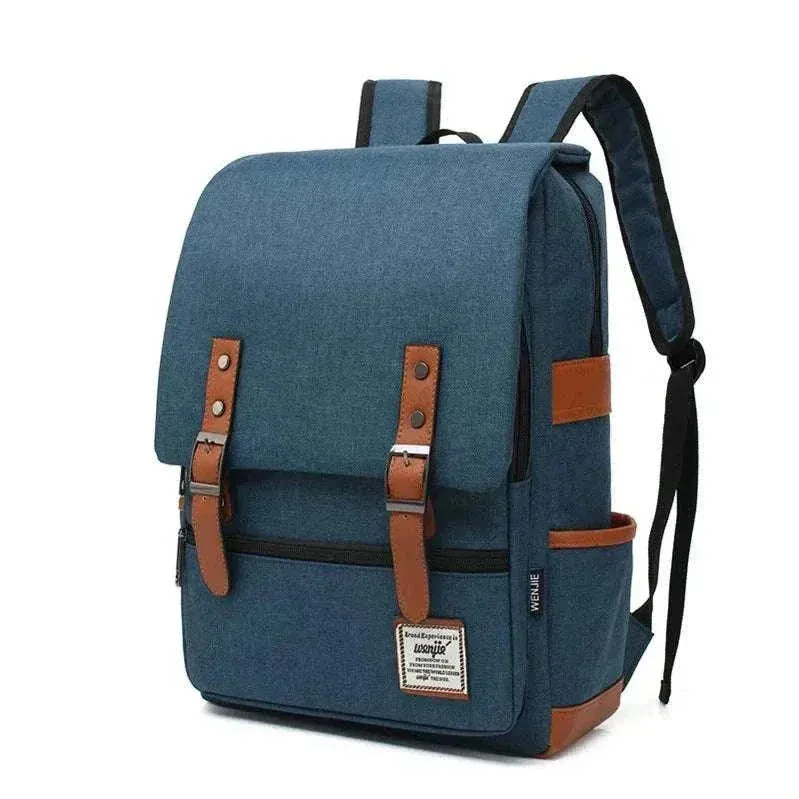 Vintage Canvas 16" Laptop Travel Backpack | Unisex Retro School Bag | BBP013