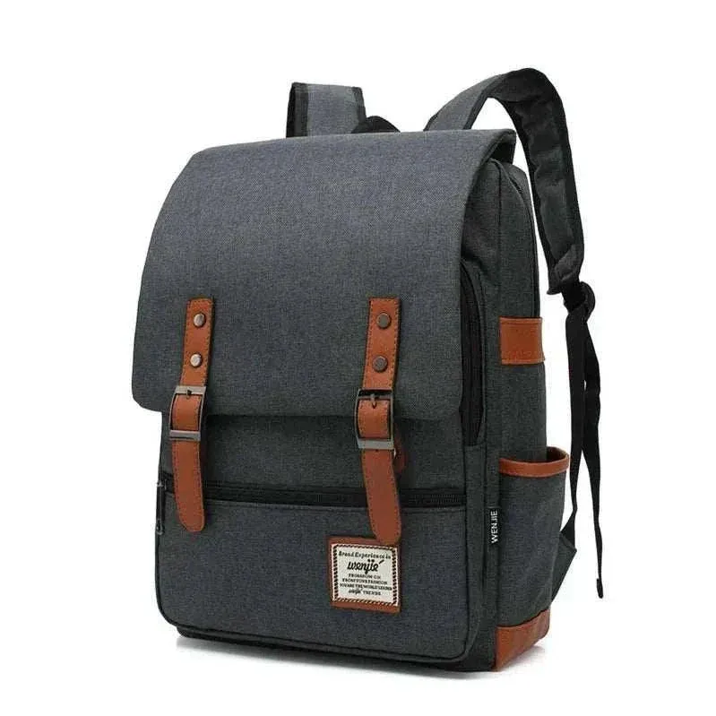 Vintage Canvas 16" Laptop Travel Backpack | Unisex Retro School Bag | BBP013