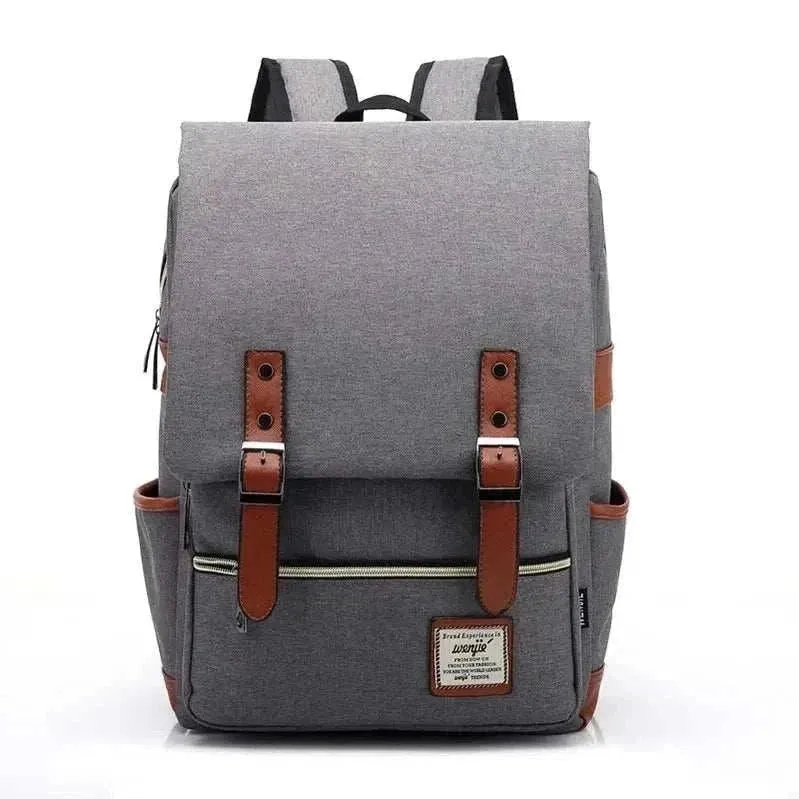 Vintage Canvas 16" Laptop Travel Backpack | Unisex Retro School Bag | BBP013