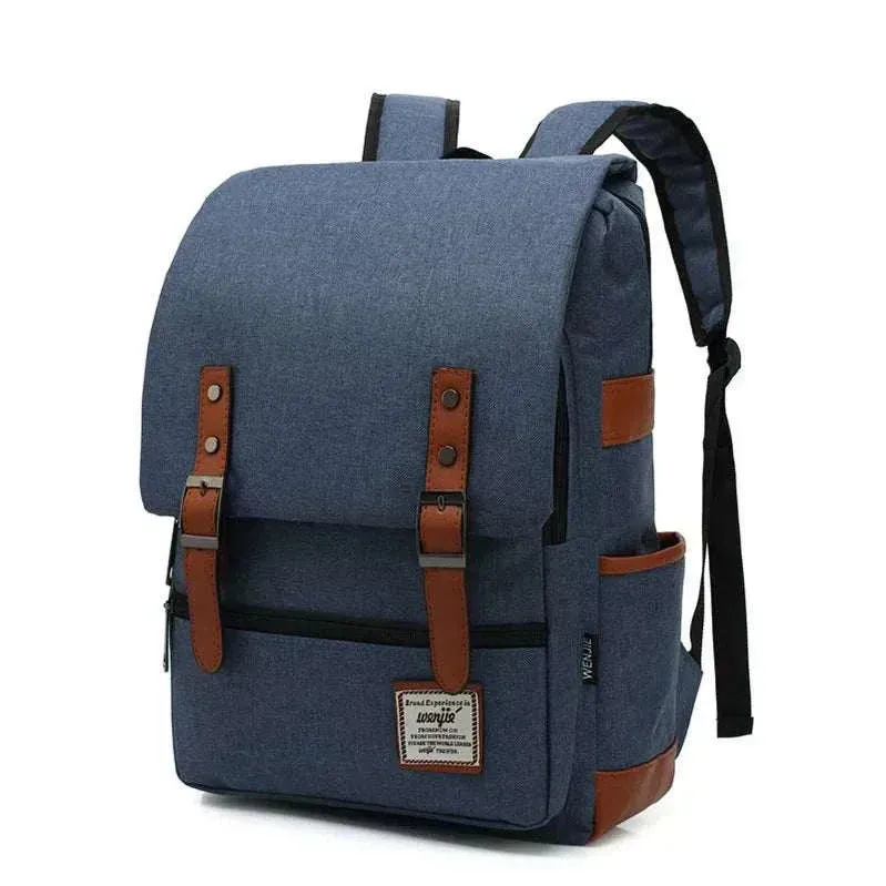 Vintage Canvas 16" Laptop Travel Backpack | Unisex Retro School Bag | BBP013