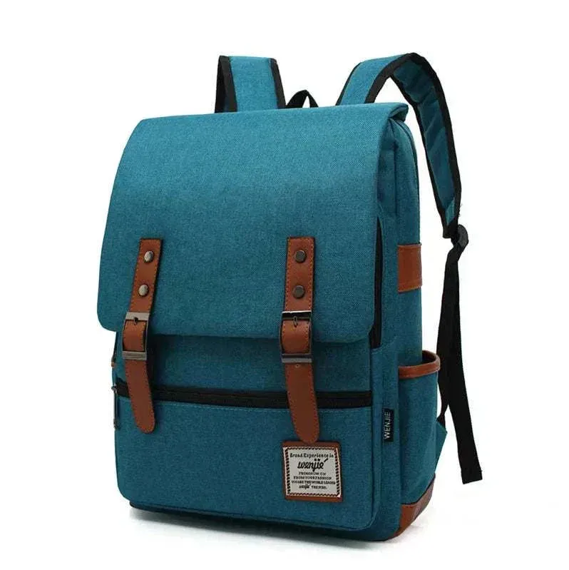 Vintage Canvas 16" Laptop Travel Backpack | Unisex Retro School Bag | BBP013