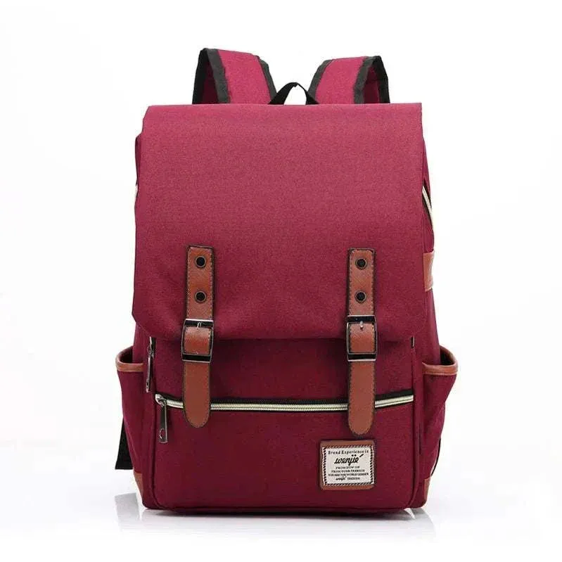 Vintage Canvas 16" Laptop Travel Backpack | Unisex Retro School Bag | BBP013