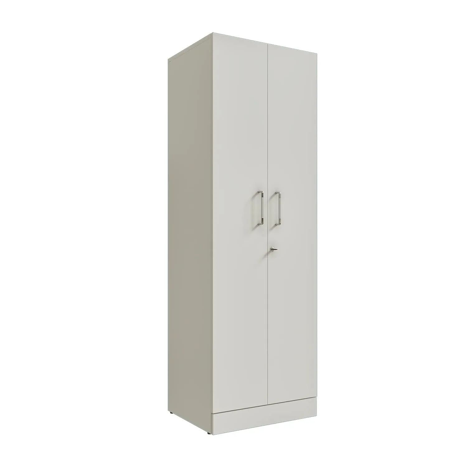 Wakefit Wardrobe | 1 Year Warranty | Cupboard, Wooden Almirah for Clothes, Wardrobe Wooden, Twill 2 Door without Mirror, No Drawer & No Hanging Space, 18MM Panels, with Assembly (Frosty White)