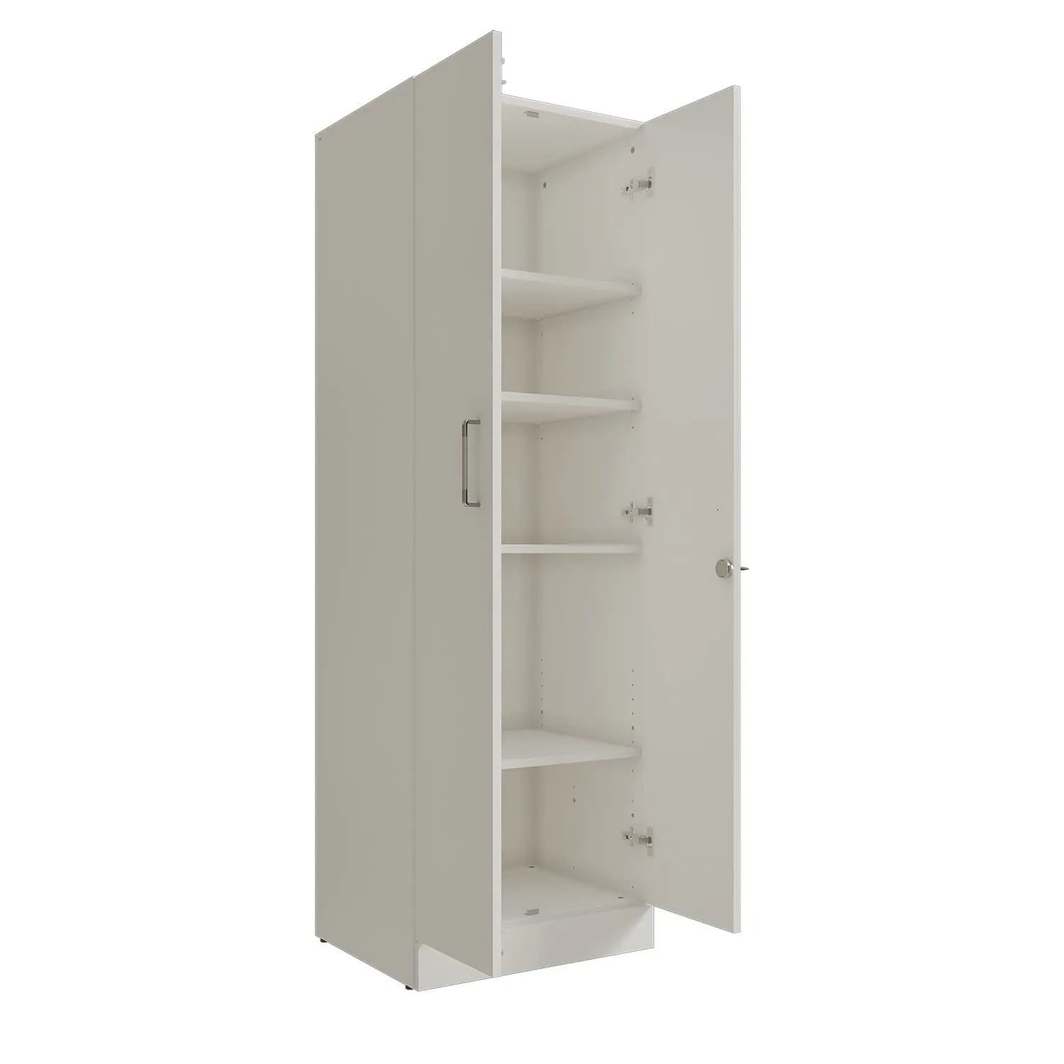 Wakefit Wardrobe | 1 Year Warranty | Cupboard, Wooden Almirah for Clothes, Wardrobe Wooden, Twill 2 Door without Mirror, No Drawer & No Hanging Space, 18MM Panels, with Assembly (Frosty White)