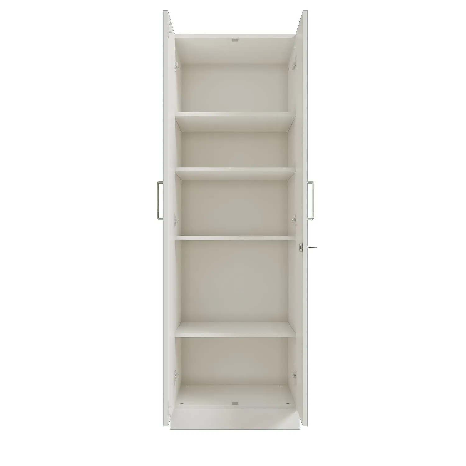 Wakefit Wardrobe | 1 Year Warranty | Cupboard, Wooden Almirah for Clothes, Wardrobe Wooden, Twill 2 Door without Mirror, No Drawer & No Hanging Space, 18MM Panels, with Assembly (Frosty White)